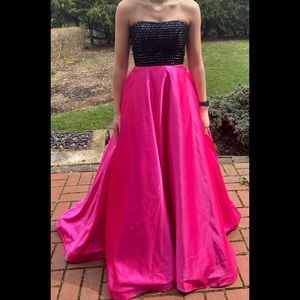 pink sherri hill ball gown